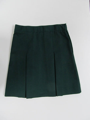 St Peters Solid Green Skirt : Size 3 -18