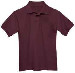 Most Precious Blood S/S Burgundy Knit Shirt : Adult