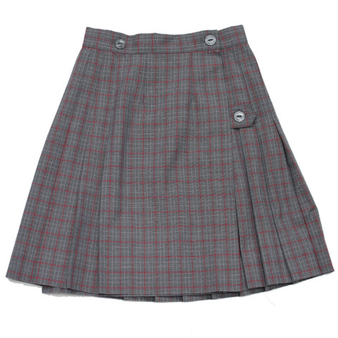 Lourdes Maroon Plaid Kilt : Half Size 7.5 -20.5